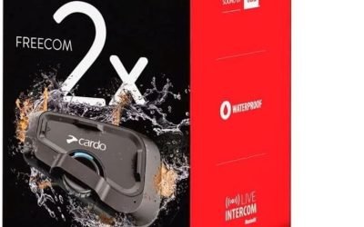 Cardo Systems FREECOM 2X Motorcycle 2-Way Bluetooth Communication System Headset – Black, Single Pack